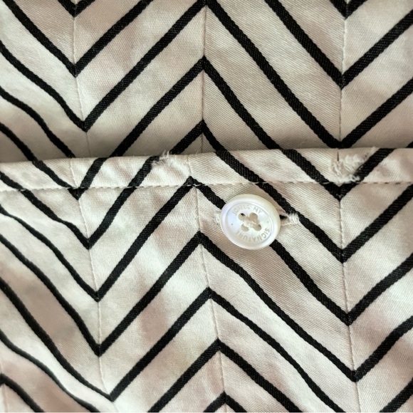 JONES NEW YORK button down shirt. black and  white, size  1X, all cotton - Picture 7 of 7